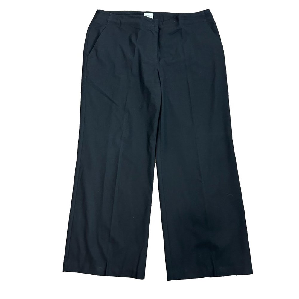 Chicos Womens Dress Pants Size 3 Short Stretch Straight Wide Leg Career Trousers